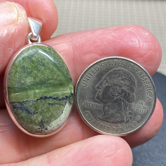 🆕 IMPERIAL OPAL PENDANT IN SOLID STERLING SILVER 925 - Picture 5 of 5